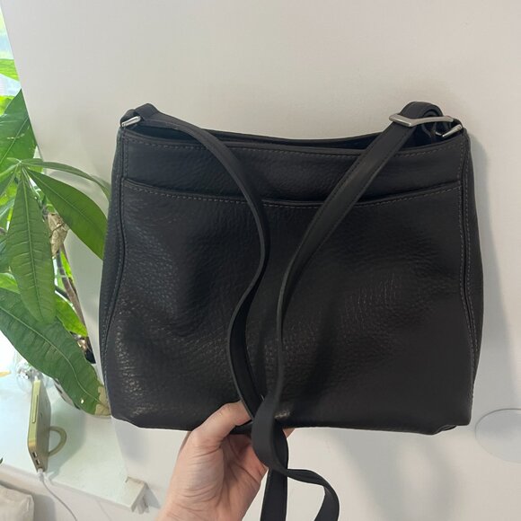 Coach Dark Brown Pebbled Leather Crossbody Bag - Picture 5 of 8